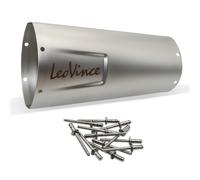 Rear silencer LeoVince FACTORY 270 stainless steel exhaust system muffler cover
