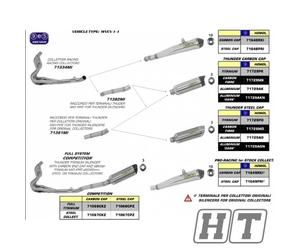 Rear silencer Thunder Carbon, carbon end cap Arrow with ABE