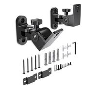 Rear Speaker Wall Mount, 2 Packs Universal Mounting Bracket for Small Bookshelf Speakers, Swivel & Tilt, Works with Klipsch, Lg, Polk, Sony & Others, fits Keyhole and Thread Hole, Hold up to 32 lbs