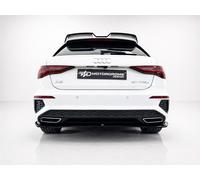 REAR SPLITTER FOR AUDI A3 S-LINE 8Y SPORTBACK (2020-2024) ABS GLOSS BLACK
