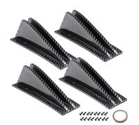 Rear Spoiler - 4PC Aerodynamic Fins, Shark Fin Spoiler | Aerodynamic Triangle Fins, ABS Car Upgrade, Sporty Styling Enhancement For Improved Downforce