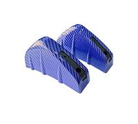 Rear Spoiler 4pcs Universal Carbon Fiber Car Modified Rear Bumper Diffuser Triangle Spoiler For Toyota(2Pcs CF Blue)