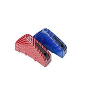 Rear Spoiler 4pcs Universal Carbon Fiber Car Modified Rear Bumper Diffuser Triangle Spoiler For Toyota(2Pcs CF Red Blue)