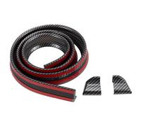 Rear Spoiler Universal 5D Rubber Tail Spoiler DIY Refit 1.5M Car-Styling Exterior Rear Kit Trunk Roof Lip Rear Spoiler Tail Wing(Carbon Color)