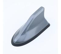 Rear Spoiler Universal Waterproof Shark Fin Antenna Car Radio Aerials Auto Antenna Stronger Signal Piano Paint Suitable For Many Car Models Rear Spoiler Wing(Gray)