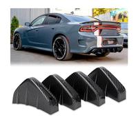 Rear Spoiler Wing 4pcs/set Universal Fit Car Rear Lower Bumper Wing Lip Diffuser Splitter Spoiler Shark Fins For A3 A5 A6 S5 Q5 Q3 A4 B9 Tail Wing(Carbon Fiber Look)