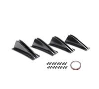 Rear Spoilers For Curved Mounting Surface 4PIECE Universal Car Rear Bumper Lip Splitter Spoiler Anti-collision Body Bumper Astern Protection Spoiler Lip Wing(Carbon fiber)