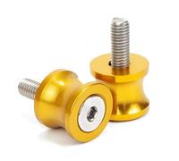 Rear Stand Slider Motorcycle Swing Arm Spools Slider Stand Bobbins 10MM For KAWASAKI For Ninja ZX6R ZX7R ZX9R ZX10R ZX12R ZX14R Z1000 Z750(Yellow)