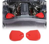 Rear Strut Tower Cover Compatible with Chevrolet Corvette C8 Stingray 2020-2023, ABS Engine Bay Rear Shock Absorbing Tower Protection Panel Cover Trim Accessories, 2PCS (Red)