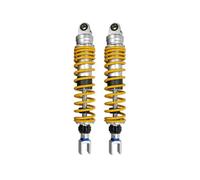 Rear Suspension Spring Shock Absorber Universal Modified Motorcycle Shock Absorber With Adjustable Damping 7mm Spring(Yellow silver slit 375mm)