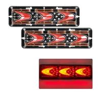 Rear Tail Lamp 2piece 12V/24V Car Trailer Trucks Tail Lights Car LED Rear Tail Light Running Turn Signal Rear Lamps Lorry Bus Taillight Parts light cover(C,12V)