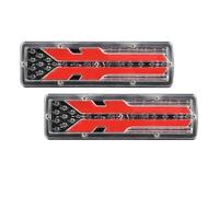 Rear Tail Lamp 2piece 12V/24V Car Trailer Trucks Tail Lights Car LED Rear Tail Light Running Turn Signal Rear Lamps Lorry Bus Taillight Parts light cover(G,24V)