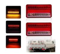 Rear Tail Lamp 2piece 20 LED 12V-80V Tail Light Waterproof Car Truck Trailer Camper Van Stop Brake Rear Reverse Indicator Lights Turn Signal Lamp light cover(B)