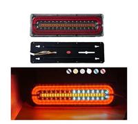 Rear Tail Lamp 2piece LED Tail Lights Trailer Rear Flashlight 12V 24V Truck Running Turn Signal Brake Reverse Lamp Tractor Taillights light cover(2X 12V-24V 41cm)