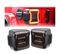 Rear Tail Lamp 2x LED Rear Tail Lights For Jeep For Wrangler JK 2007-2017 Car Reverse Brake Light Turn Signal Lamp Running Lights Accessories light cover(Clear USA Version)