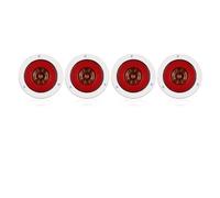 Rear Tail Lamp 4 Inch Round LED Tail Brake Light Red Yellow Turn Signal Lamp Trailer Stop Reverse For Car Truck Lorry Tractor 12/24V light cover(4piece Steel Yellow)