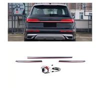 Rear Tail Lamp Car Through Taillights For Q5L Q7 A4L A6L 2019-2024 Through-flow Flashing Taillight Dynamic Streamer LED Decorative Light light cover(7 20-24 Silver)