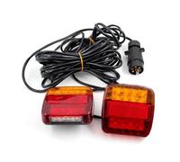 Rear Tail Light 1Set Universal 12V Rear Towing Trailer Tail Light 16 LED 10m Cable 7 Pin Brake Stop License Number Plate Lamp Lights Rear Lights