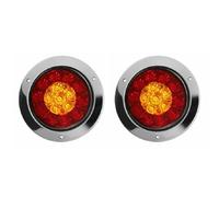 Rear Tail Light 2pcs 12V-24V Car Turn Signal Light Round Rear Brake Light 16LED Tail Light For Truck Trailer RV For Caravan MK-127 LED Rear Tail