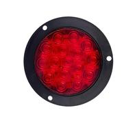 Rear Tail Light Assembly Red Yellow White 1/2Piece 12V 24V 16 LED 4" Round Rear Tail Lights Turn Signal Brake Stop Reverse Lamp For Car Truck Rear Lights(Red)