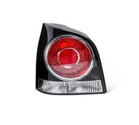 Rear Tail Light Black/Red Tail Lamp Rear Brake Light For VW For Polo Hatchback 2006-2010 light Assembly without bulb Tail Light Vehicles(Black Left)