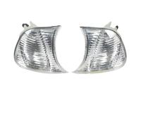 Rear Tail Light Car Front Corner Lights Left Right Clear Lens Turn Signal Lights Replacement For BMW 3 Series E46 Coupe 1998-2001(WHITE)