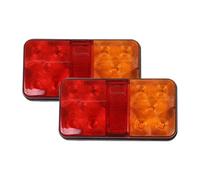 Rear Tail Light For Car For Truck For Trailer 2Pcs 12V 12-80v 10 LED Tail Light Taillight Turn Signal Indicator Stop Lamp Rear Brake Light Tail Light Assembly(12-80V)