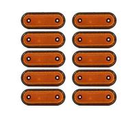 Rear Tail Light Lamp Lenses 10pcs 24V LED Side Marker Light External Warning Lamp Indicator Tail Yellow White Red Trailer Truck Lorry Tractor(10pcs Yellow)