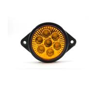Rear Tail Light Lamp Lenses 1PC 12V 24V 7 LED Warning Light Car Side Marker Signal Tail Brake Round Lamp For Auto Truck Trailer Lorry Bus RV(Yellow)