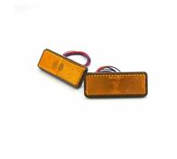 Rear Tail Light Lamp Lenses 2pcs 12V LED Marker Lights Indicators Light Lamp Rear Side For Car Truck Trailer RV Camper Motorcycle Boat(2pcs Yellow)