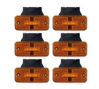 Rear Tail Light Lamp Lenses 4x/6x/8x/10x 12V 24V Car External LED Side Marker Warning Light Clearance Signal For Trailer Truck Lorry RV Yellow White Red(6pcs yellow)