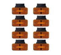Rear Tail Light Lamp Lenses 4x/6x/8x/10x 12V 24V Car External LED Side Marker Warning Light Clearance Signal For Trailer Truck Lorry RV Yellow White Red(8pcs yellow)
