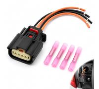 Rear Tail Light Plug Wiring Connector Fit Vaux-hall Ast-ra K 2015-2022 | Durable plastic build, includes 4 crimp connectors, tool-free installation, restores rear light electrical connection