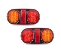Rear Tail Lights For Truck Vans ATV Lorry Caravans Car Lighting 2Piece Waterproof 12 LED Tail Rear Lamps Pair Boat Trailer 12V 24V Parts Tail Light Assembly(24V)