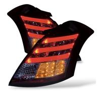 Rear Tail Lights Pair Set Clear Smoke Black LED For Suzuki Swift 2010-2017