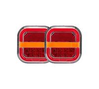Rear Tail Lights Square 4inch LED Tail Light Left Right Rear Brake Lamp Licesen Plate Taillight 12V 24V Turn Signal For TrailerVan Bus Pickup 2PIECE Rear Lights