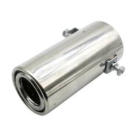Rear Tail Throat Auto Parts Exhaust Pipe Tip Car Steel Stainless Muffler Tail Tube(Flat)