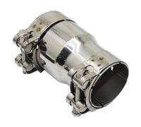 Rear Tail Throat Car Accessories Stainless Steel Exhaust Pipe Reducer Adapter Muffler Pipeline Universal(I.D 63MM-67MM)