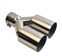 Rear Tail Throat Car Accessories Universal Dual Outlet Exhaust Tip(76MM IN- 76MM OUT)