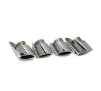 Rear Tail Throat Car Parts Exhaust Tailpipe Muffler Nozzle For Porsche For Macan S 2.9t 3.0t 2014-2024(14-18 Silver)