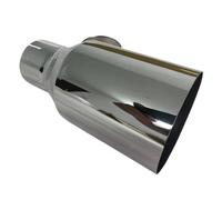 Rear Tail Throat Car Stainless Steel Universal Exhaust Muffler Tail Throat(54MM IN -89MM OUT)