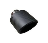 Rear Tailpipe 1Piece Oval Slanted Matte Carbon Fiber Exhaust Tips Universal Tailpipe Trims Car Exhaust Tailpipe(54MM IN 130MM OUT)
