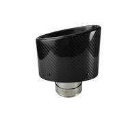 Rear Tailpipe 1piece Universal Car Muffler Tip Exhaust Pipe Nozzle Decoration Oval 150mm Tilting Left Right Car Exhaust Tailpipe(Bright Black-51mm)