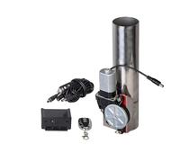 Rear Tailpipe 2.0 Inch Straight Exhaust Pipe Electric I Pipe Exhaust Electrical E-Cutout With Remote Control Valve Car Exhaust Tailpipe(2.5inch)