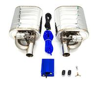 Rear Tailpipe 2/2.36/2.5/2.75/3 Inch Car Vacuum Exhaust Sounds Valve Muffler With Double Remote Controller Air Pump Car Exhaust Tailpipe(76MM)