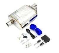 Rear Tailpipe 2"/2.5"/2.75"/3'' Inch Exhaust Muffler With Dump Vacuum Valve Stainless Steel Exhaust Cutout Remote Control Set Car Exhaust Tailpipe(63MM Left control)