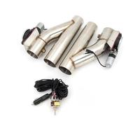 Rear Tailpipe 2pieces 2.0 2.25 2.5 2.75 3 Inch SS304 Electric Exhaust Downpipe E-Cut Out Valve + One Switch Control Kit Car Exhaust Tailpipe(2.75inch)