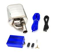 Rear Tailpipe 51mm 63mm 76mm Exhaust Muffler With Dump Valve Stainless Steel Electric Exhaust Cutout Remote Control Set Universal Car Exhaust Tailpipe(51MM Left with Pump)