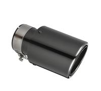 Rear Tailpipe Car Stainless Steel Muffler Tip Exhaust System Universal Crimping Blue Decoration Exhaust Pipe Mufflers Car Exhaust Tailpipe(70mm-101mm)