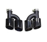 Rear Tailpipe For A4 A5 A6 A7 Up To S4 S5 S6 S7 Exhaust Muffler Tip 58mm Inlet Nozzle 2pieces Car Rear Exhaust Tip Car Exhaust Tailpipe(Black D)